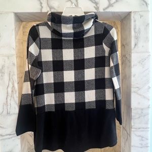 Black and Ivory Buffalo Check Sweater